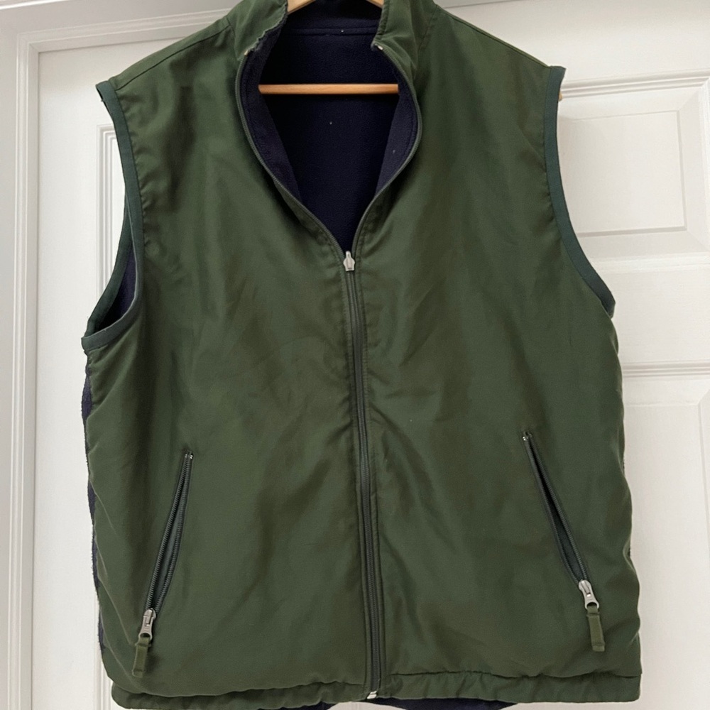 Reversible vest Men's Green and blue